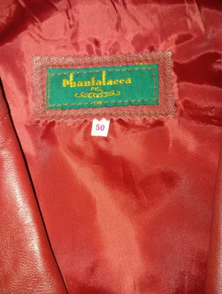 Chaqueta de cuero roja Ambar Talla M