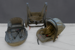 Carrito de bebé 3 en 1 gris