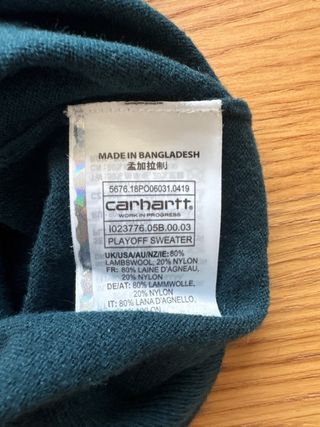 Suéter Carhartt Azul Talla L