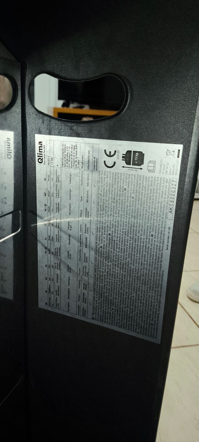 Estufa Gas Qlima GH 825 C 2,5 kW