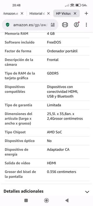 Portátil HP Victus 16-e0085ns-(16,1")-