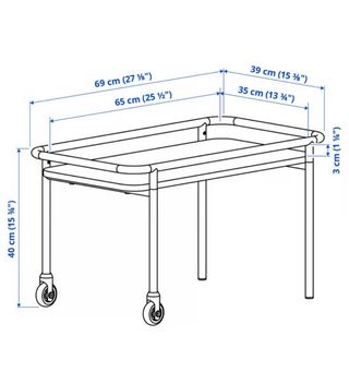 Mesa auxiliar con ruedas