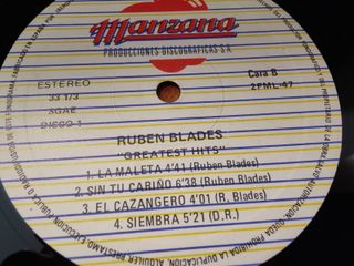 Vinilo Ruben Blades Greatest Hits