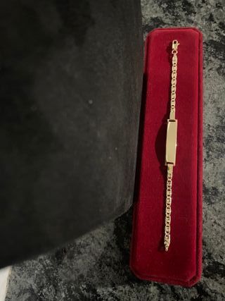 Pulsera esclava copo de nieve oro laminado 18k