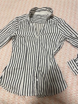 Camisa H&M Rayas Blanco y Negro