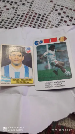 2 Cromos Maradona USA 94 buen estado