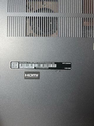 MSI Modern 15 A5M – Ryzen 7 / 16GB RAM / 256GB SSD