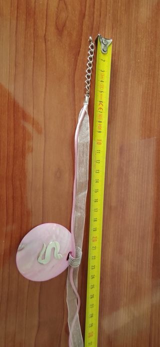 Colgante nácar y plata serpiente