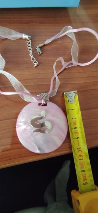 Colgante nácar y plata serpiente