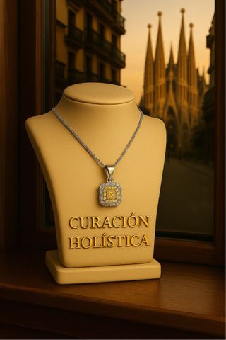 Collar con citrino y cuarzo blanco