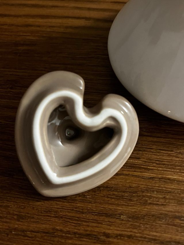 Zuccheriera in ceramica bicolor heart
