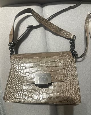 Bolso Christian Laurier piel efecto cocodrilo