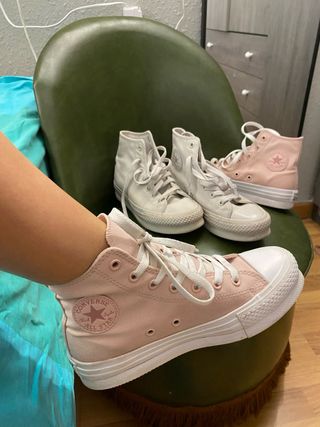 Converse Chuck Taylor Talla 36 Rosa y Gris