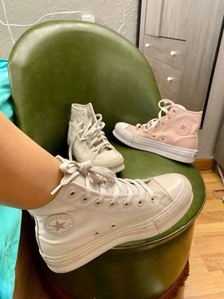 Converse Chuck Taylor Talla 36 Rosa y Gris