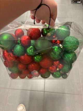 100 Palline Natale Rosse e Verdi
