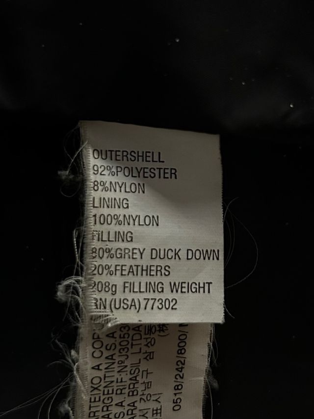 Plumífero Zara Negro Talla M