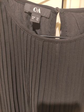 Blusa negra gasa