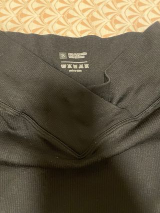 Pantalón campana elástico negro