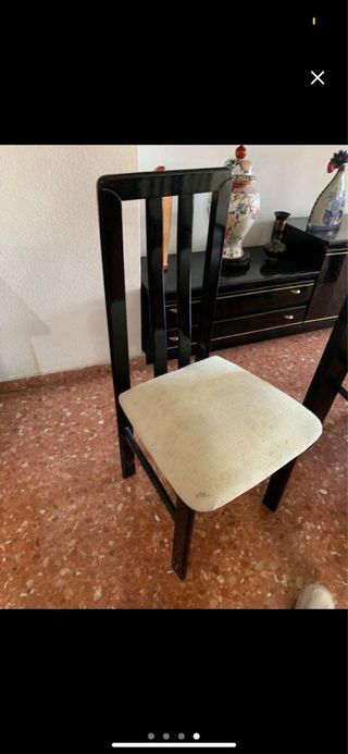 Mesa de cristal con 6 sillas