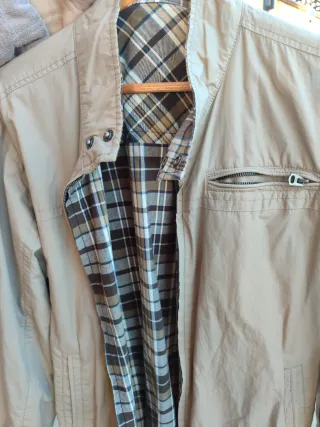 Chaqueta Bomber Beige y Marrón
