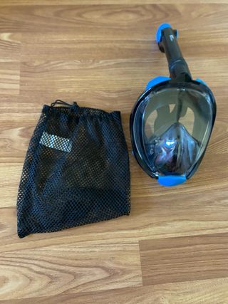 Máscara de Snorkel Completa Negra y Azul