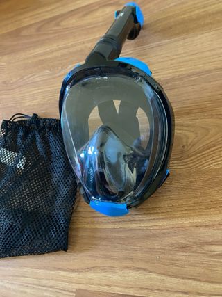 Máscara de Snorkel Completa Negra y Azul
