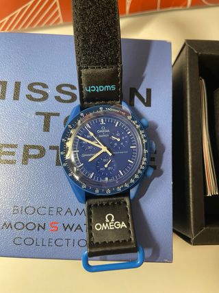 Omega x Swatch Mission to Neptune Azul