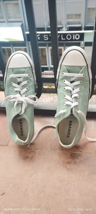 Zapatillas Converse All Stars Verdes y Blancas