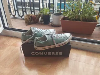 Zapatillas Converse All Stars Verdes y Blancas