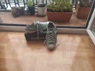 Zapatillas Converse All Stars Verdes y Blancas