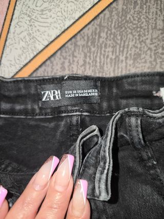 Pantalón vaquero mujer azul con raya lateral