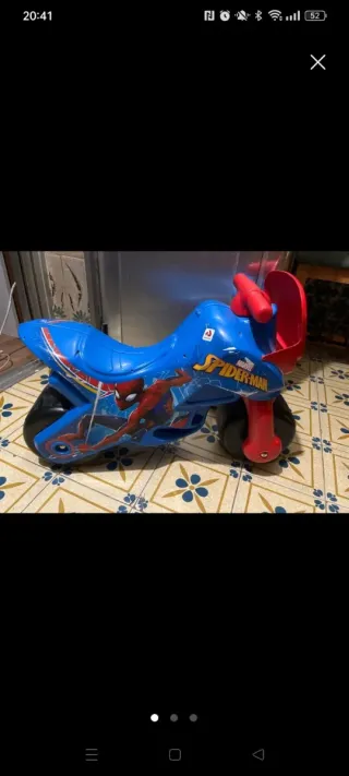 Moto Spiderman para niño