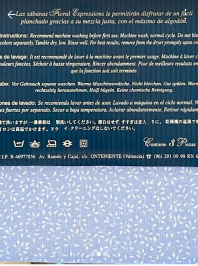 Juego Sábanas Cama 90 Floral