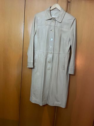 Gabardina Nappa Beige Talla 44