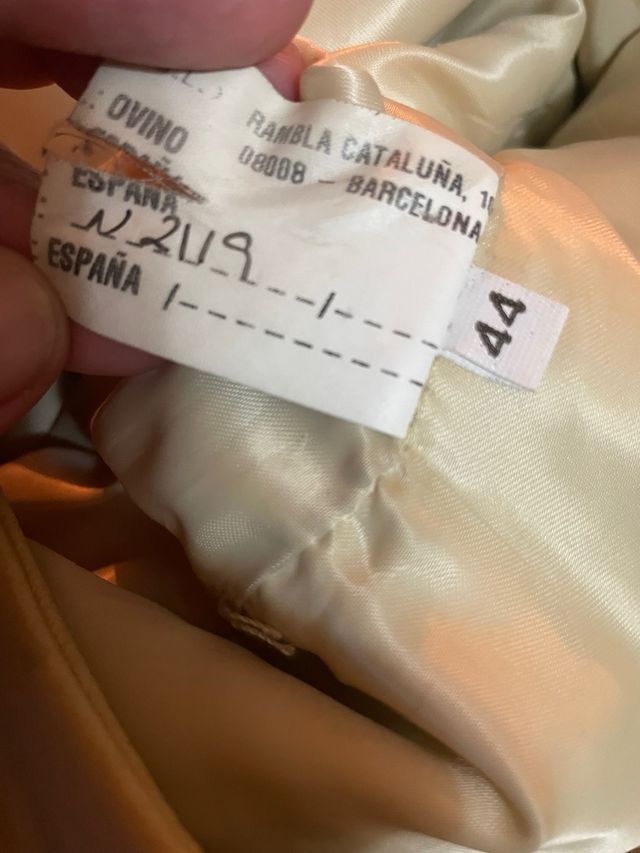 Gabardina Nappa Beige Talla 44