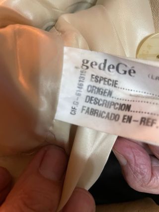 Gabardina Nappa Beige Talla 44