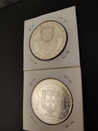 2 Monedas Portugal 20 y 50 Escudos
