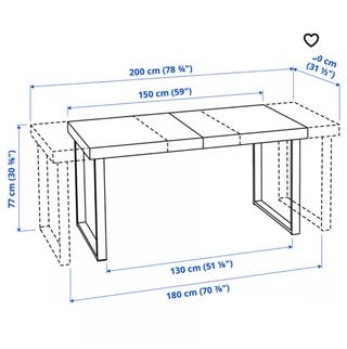 Mesa IKEA TARSELE Madera y Metal