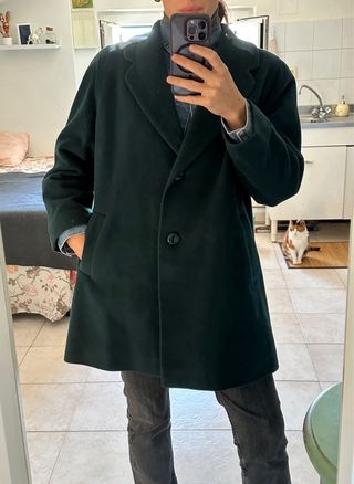 Capotto lana verde vintage