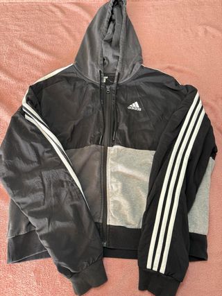 Chaqueta Adidas Vintage Negra y Gris