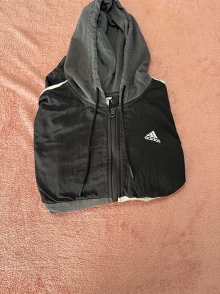 Chaqueta Adidas Vintage Negra y Gris