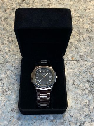 Orologio uomo Modaiya acciaio nero elegante lusso