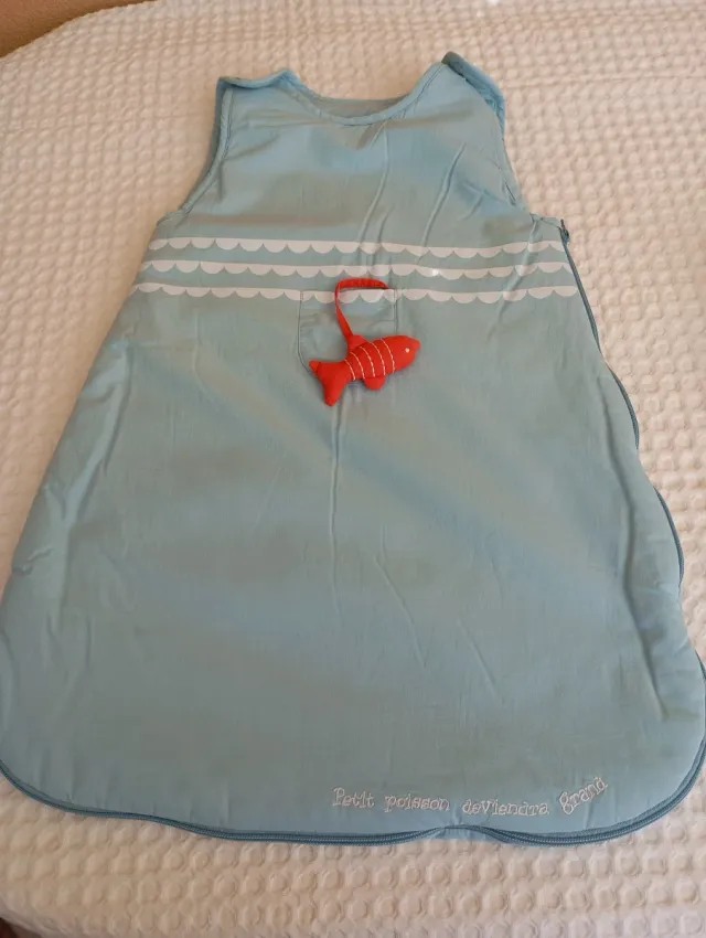 Sacco nanna azzurro con pesciolini