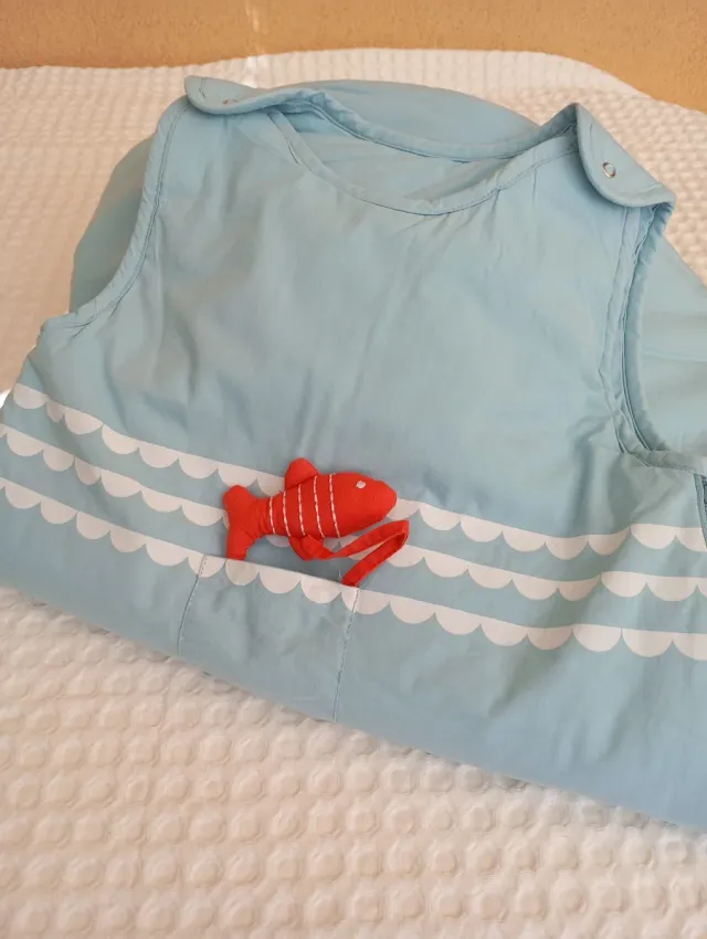 Sacco nanna azzurro con pesciolini