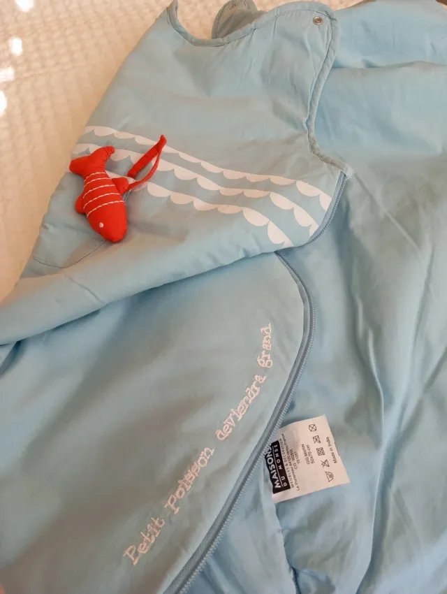 Sacco nanna azzurro con pesciolini