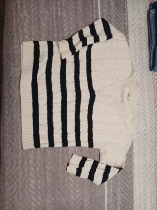 Jersey de rayas blanco y negro
