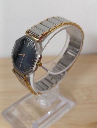 Reloj Yves Saint Laurent Octogonal Negro y Dorado