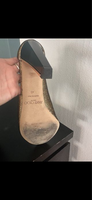 Botines Jimmy Choo Dorados Tacón Alto