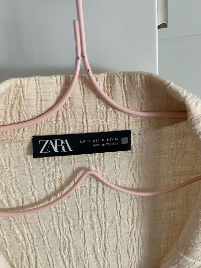 Blazer Zara Beige Doble Botonadura
