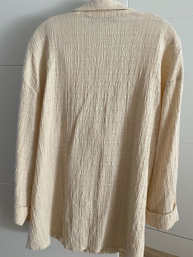 Blazer Zara Beige Doble Botonadura